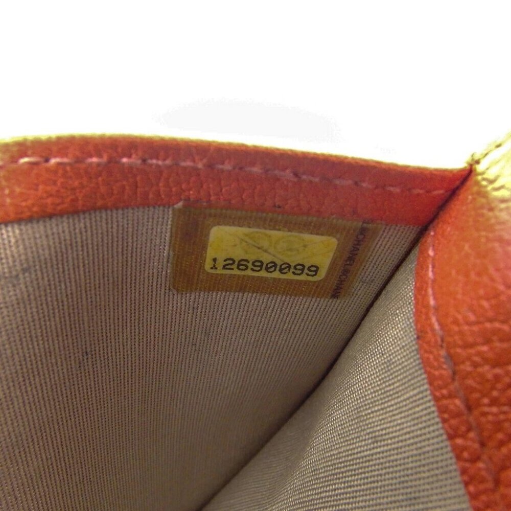 CHANEL Purse Orange Silver Women Authentic secondhand - Picture 9 of 9